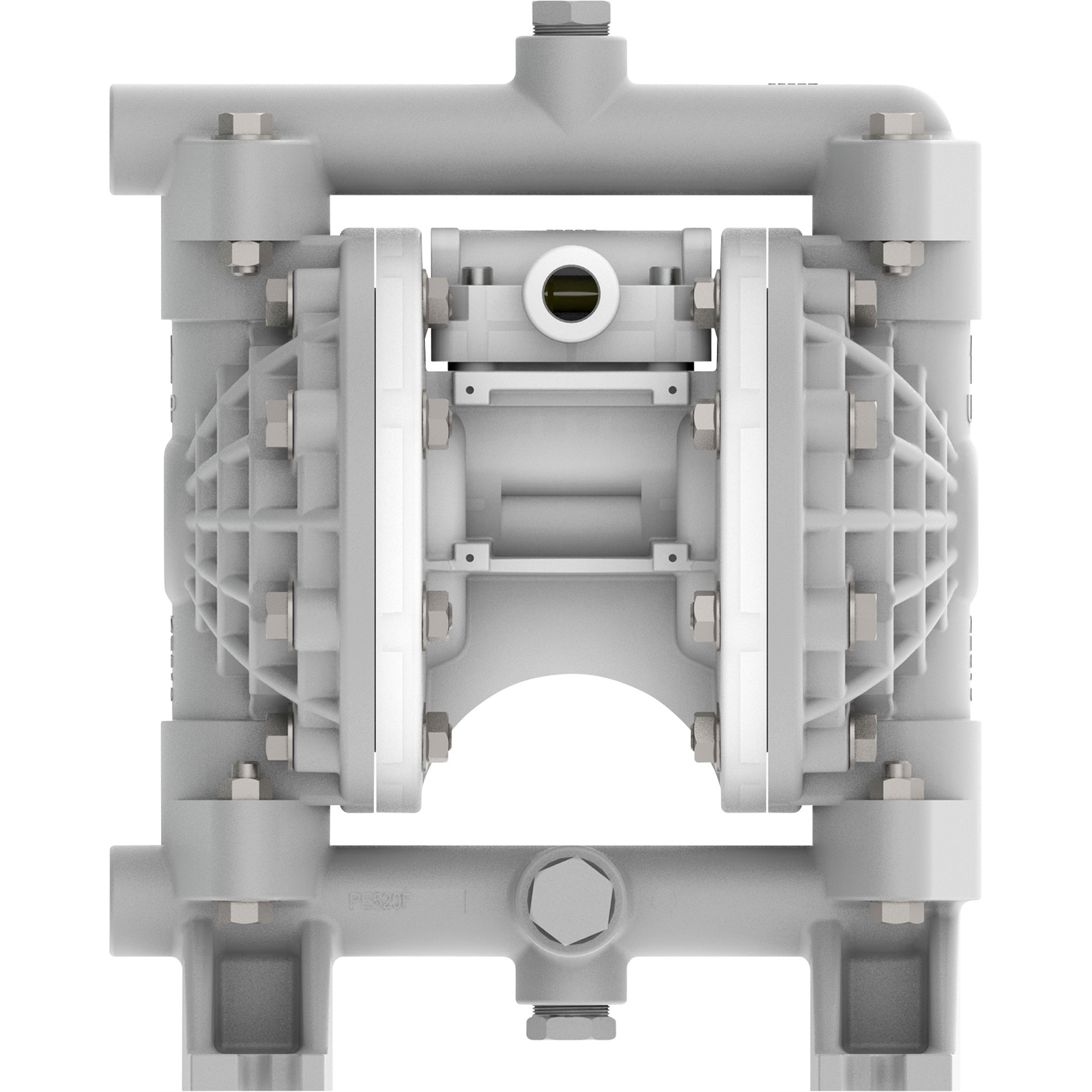 Versa-Matic Air-Operated Double Diaphragm Pump - 1/2in. Ports, 15 GPM, Polypropylene, Santoprene Diaphragm, Model# E5PP6X659D